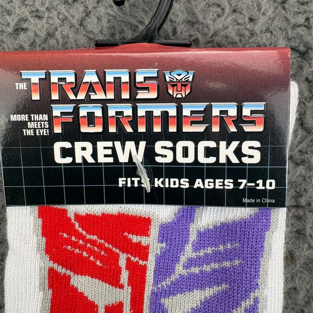 Transformers Kids Crew Socks Ages 7-10 Autobots Decepticons Odd Sox‎ DT-40829KCS